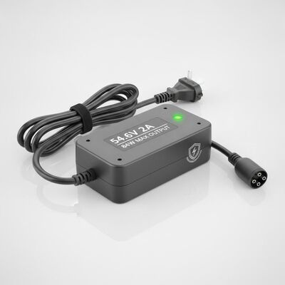 Cargador de batería para bicicleta eléctrica de 54,6 V y 2 A con potencia máxima de salida de 84 W y protección contra sobrecarga para bicicletas y motocicletas eléctricas